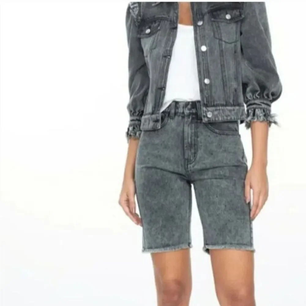 Generation Love Freya Washed Black Crystal Shorts
